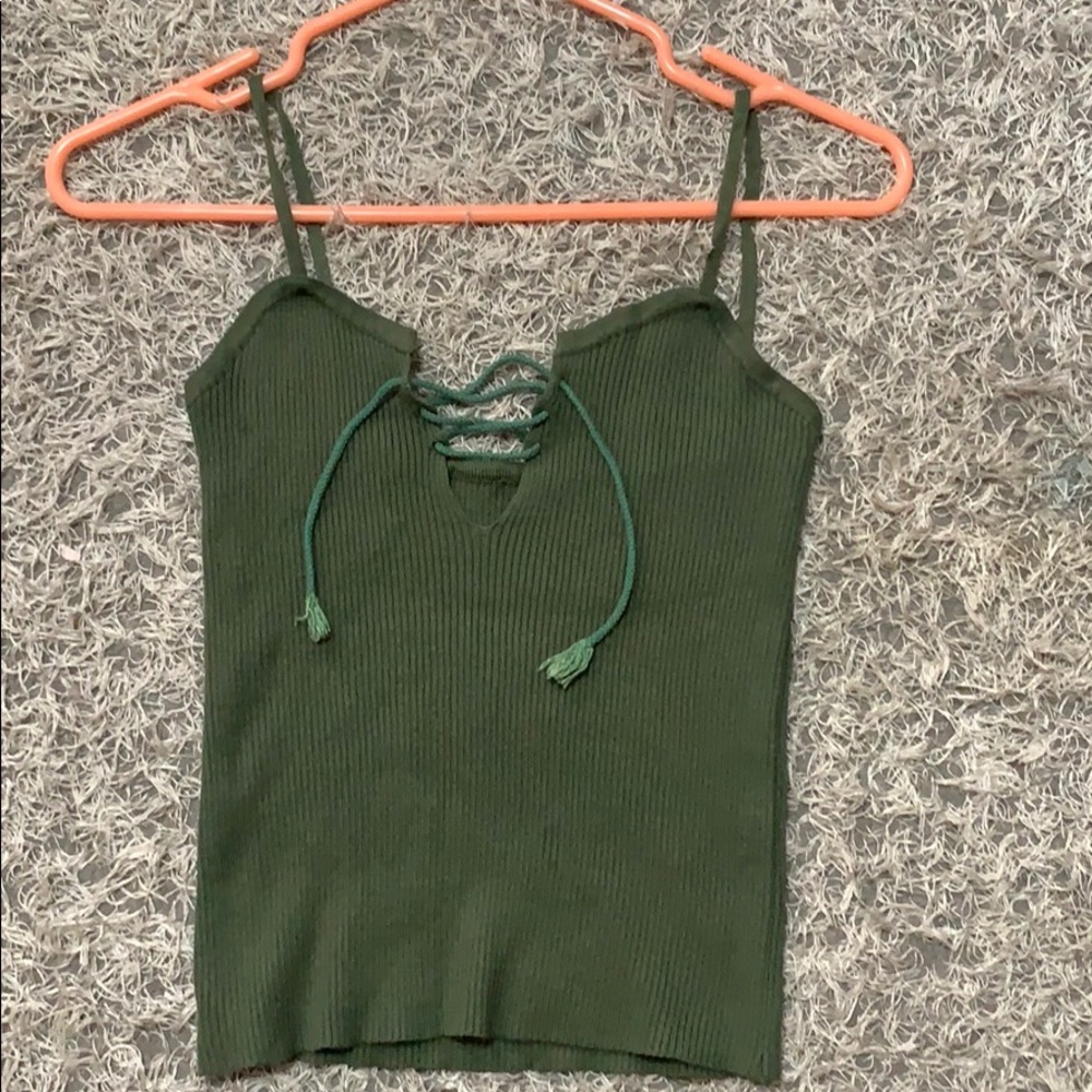 Navy green tank top